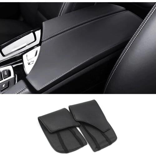 For BMW 5 Series F10 F18 2011 2012 2013 2014 2015 2016 2017 Center Console Armrest Pad Microfiber Leather Protection Trim Cover