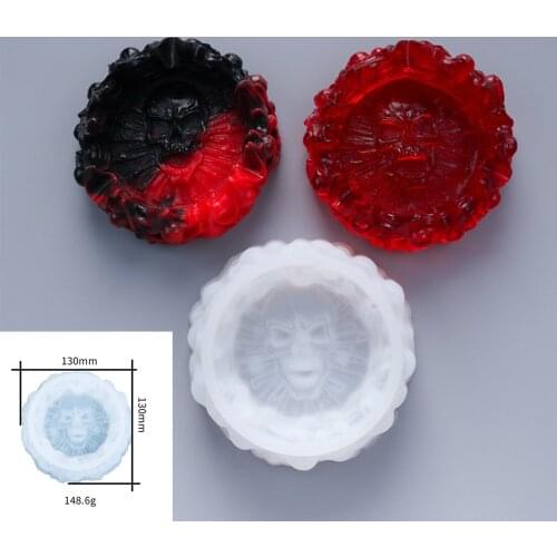 New Arrivals DIY Skull Ashtray UV Epoxy Resin Mold Silicone Mold For Mans Gifts Home Decoration Handcrafts Accessories Supplies