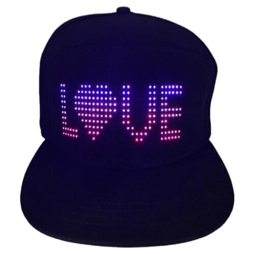 Gift Luminous Hat Editable LED Bluetooth Display Luminous Hat DIY Graffiti Patterns Cap Portable Soft Dynamic For Party Unisex