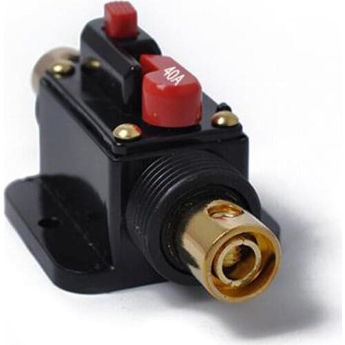 DC 12-48V Inline Circuit Breaker 40A Manual Reset Switch Car Audio Fuse