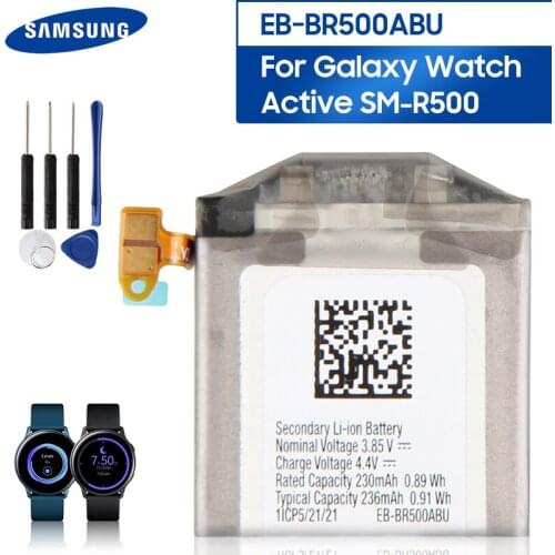 Samsung Original Replacement Battery EB-BR500ABU For Samsung Galaxy Watch Active SM-R500 Authentic Rechargeable Watch Battery