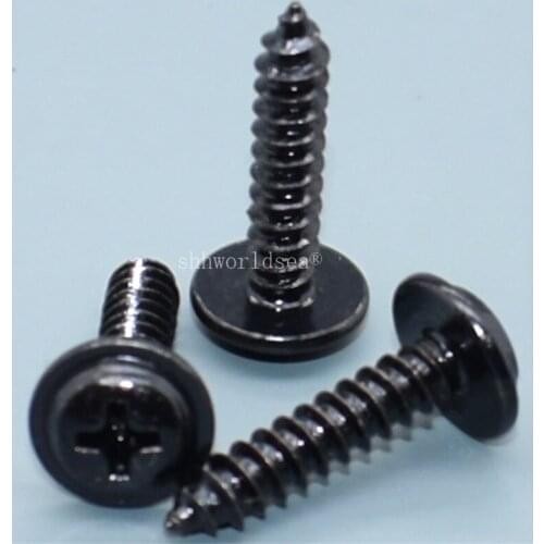 Shhworldsea 100PCS Round head cross tapping screw auto metal clip car automotive metal fasteners automotive metal fastners