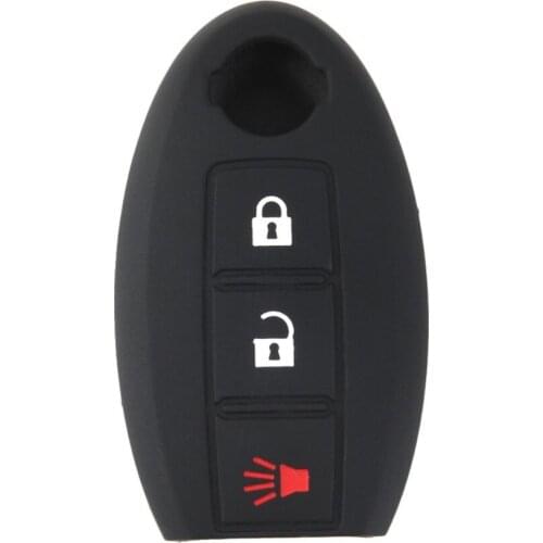 Silicone 3 Button Car Key Cover Case For Nissan Teana X-Trail Qashqai Livina Sylphy Tiida Sunny March Murano Geniss Juke Almera