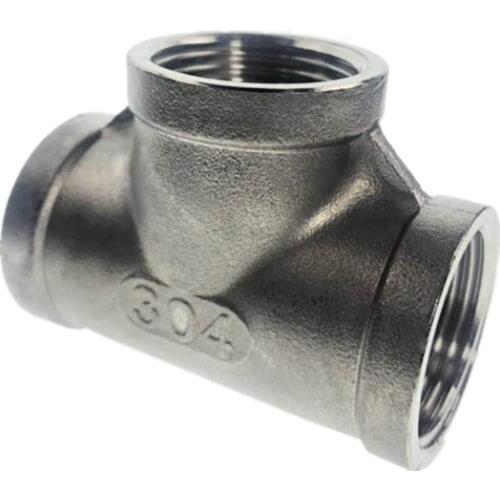 Female thread Three TEE Joint Pipe Connection 304 Stainless Steel connector Fittings