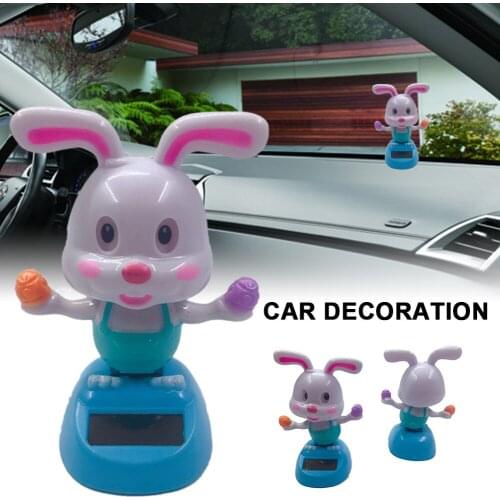 Car Decoration Shake Head Doll Fashion Car Ornaments Solar Swinging Animated Car Shaking Head Doll Accessories