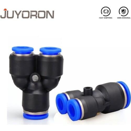 PW Air Pipe Y-type 6-4 8-6 10-6 8-4 Plastic Reducing Tee Three Way Quick Connector PU Hose Pneumatic Quick Plug 3-way