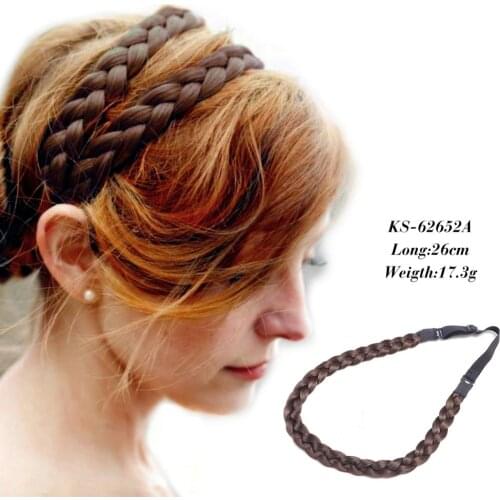 Neitsi Fashion Women Girl Synthetic Hair Plaited Plait Elastic Wig Headband Women Stretch Girls Hair Accessories Bohemian Style