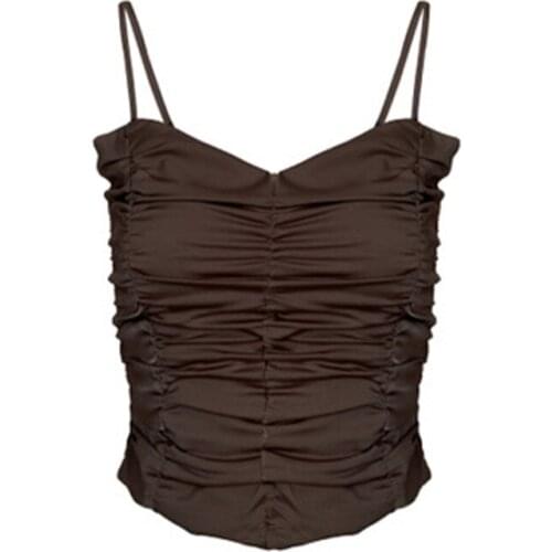 New Arrival Summer Womens Vest Solid Sexy Tops Silk Sleeveless V Neck Simple Fashion Women Clothing