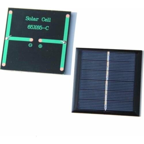 0.6W 3V Polycrystalline Mini Solar Panel Solar Cell Modul DIY Solar System Charger Toy Panel Education 65*65MM 5pcs/lot