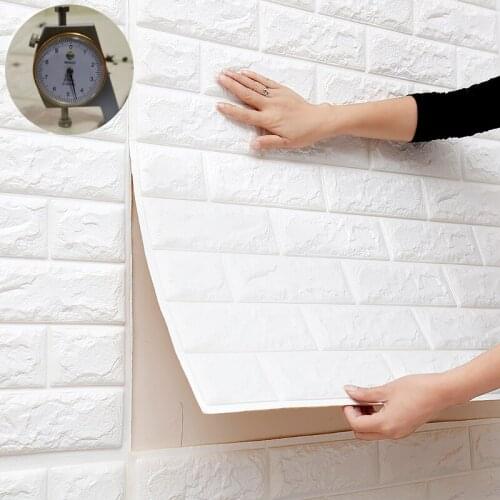 3D Brick Wall Sticker DIY Self-Adhesive Decor Foam Waterproof Covering Wallpaper For Kids Room Kitchen Stickers