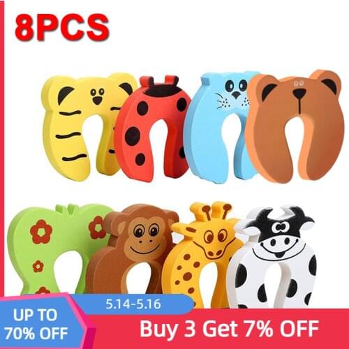 8Pcs Finger Pinch Guard Door Stopper EVA C Shape Protection Baby Safety Foam Door Clamp Child or Pet From Getting Locked In Room