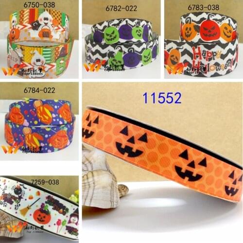 Free shipping 50 yard Halloween printed grosgrain ribbon 11552
