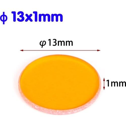 Orange Glass Opticsl Filter Diameter 13mm Colored Optical Glass Filter Can Be Customized Spectral Absorption