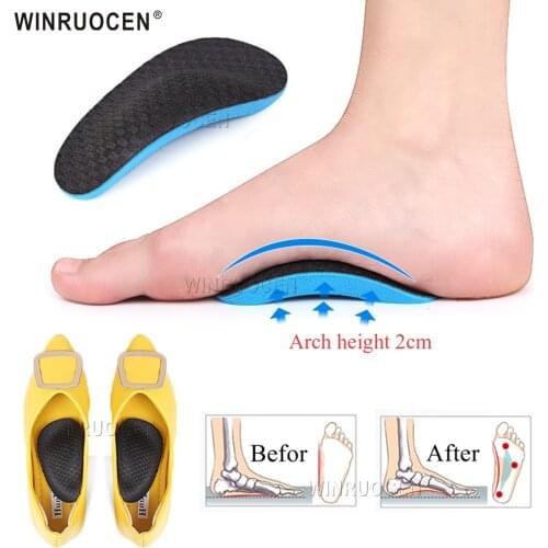 EVA Flat Feet Arch Support Orthopedic Insoles Pads For Shoes Men Women Foot Valgus Varus Sports Cushion Shoe Pad Foot Care