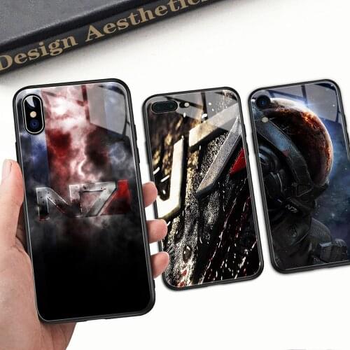 FinderCase for iphone x case N7 Mass Effect Tempered Glass XR Cover for iPhone 6 6S 7 8 plus X XR XS MAX 11 pro max