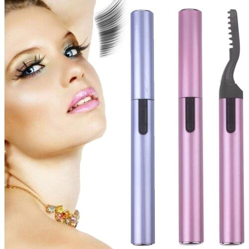 Hot Electric Portable Pen Style Electric Perm Heated Eyelash Curler Long Lasting Eye lash Curler Makeup Curling Kit For Women