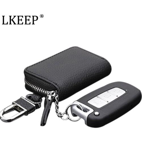 PU Leather Car Key Wallets Men Women Key Holder Housekeeper Key Organizer Keychain Cover Zipper Keys Case Bags Key Pouch Wallet