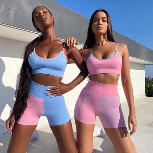 Spring and Summer Yoga Suit Women Back Quick Drying Sports Bra Hip Lift Fashion Two Piece Sexy Fitness Body Building Yoga Pants