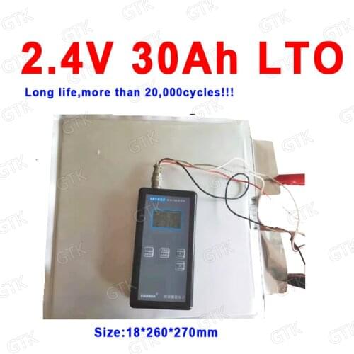 GTK 2.3V 2.4V 3AH LTO battery High rate 15C 450A Lithium titanate for diy 12v 24V golf cart Solar energy storage scooter bike