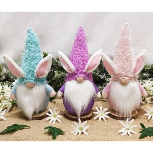 Cute Easter Decoration Smart Eyes easter bunny Layout Faceless doll easter gifts Festival theme Supplies SN3623