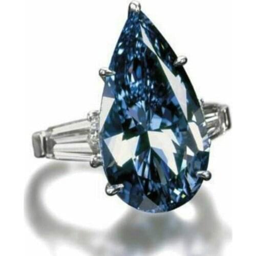 Fashion Jewelry Drop Cut Zircon Bridal Rings for Women Wedding Engagement Ring Set Gifts