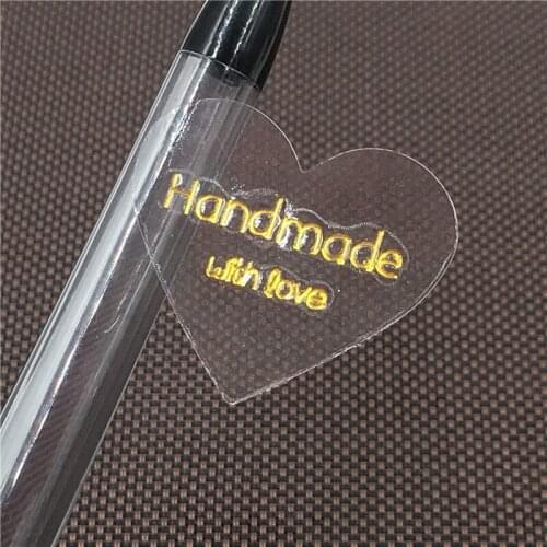 Trendy New Listing Love Self-adhesive Transparent Stickers No Glue Love Shape Gift Souvenirs Packaging Label Stickers 600Pcs/Lot