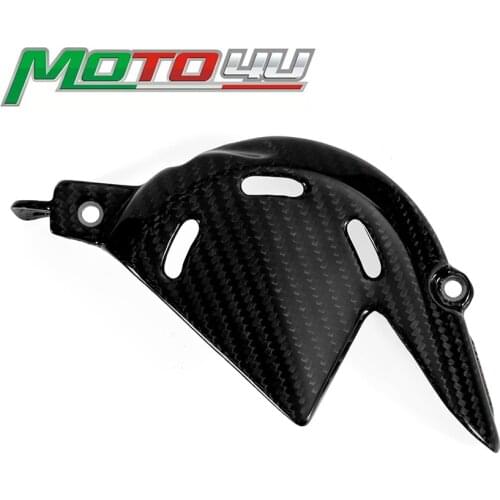 Real Carbon fiber Engine Chain Sprocket Cover Guard Fairing Motorcycle accessories Gloss For DUCATI Panigale V4 V4S 2018 2019