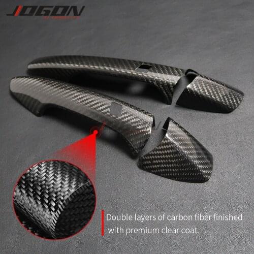 Real Carbon For Mercedes Benz A B C E GLA GLK CLA CLS Class W204 W176 W246 W218 W212 Car Side Door Handle Cover Trim Accessories