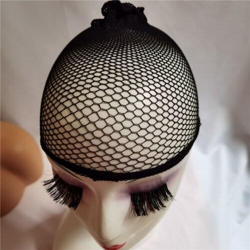 Wish Wig New Stretchable Elastic Hair Nets Snood Wig Cap Cool Mesh Cosplay Black Color FishHairnet