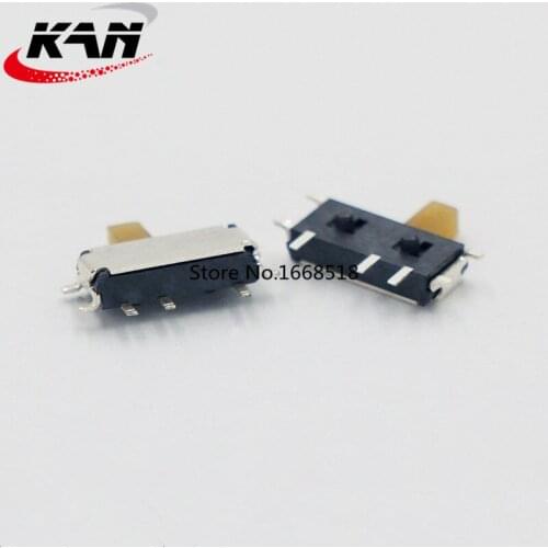 50pcs MSK12C01 MSK-12C01 micro slide switch power supply switch small pull switch 7 p 7 needle miniature toggle switch