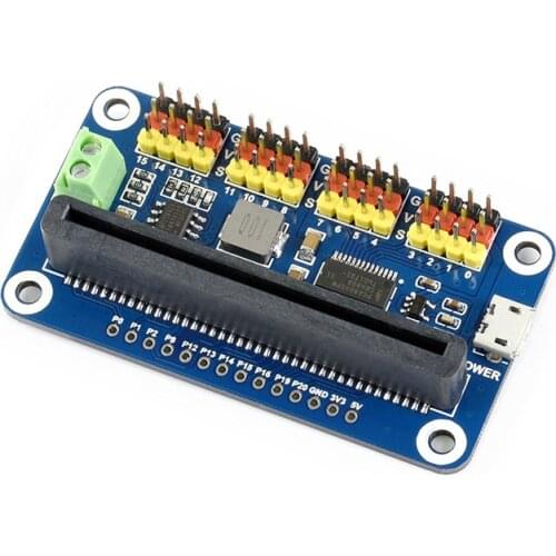 16-Channel PWM Micro Servo Driver Expansion Board for BBC Microbit Micro:bit V2 Accessories , I2C Interface Breakout Module