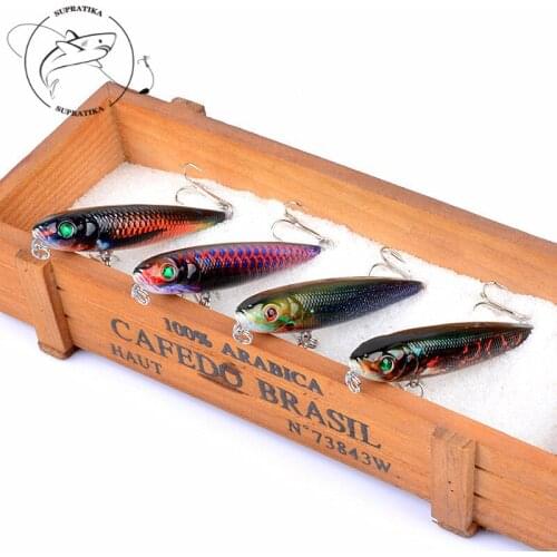 1Pcs Lifelike Surface Pencil Fishing Lure Artificial Plastic Hard Baits Wobblers Fake Bait Goods For Fishing Trolling VMC Hooks