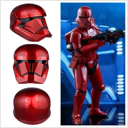 Halloween Sith Trooper PVC Helmet Rise of Skywalker Red Mask Stormtrooper Cosplay Props