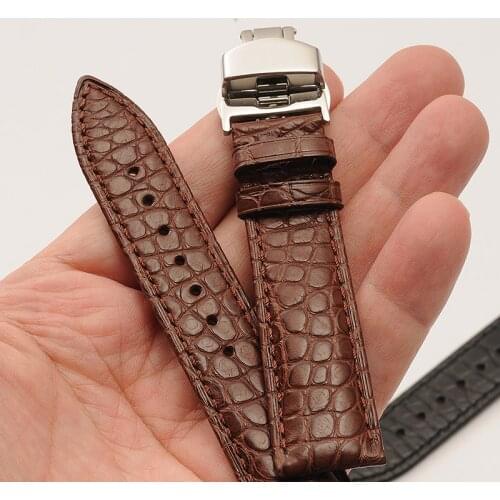 Crocodile Alligator Real Leather Watch Band Accessories Master Collection Watch Strap 18mm 19mm 20mm 21mm