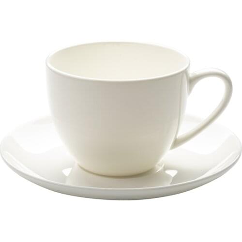 Luxury Porcelain European Coffee Cup Set White Small Bone China High Tea Cup with Saucer Xicara De Cafe Home Drinkware 50CC