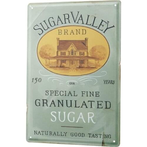 SINCE 2004 Tin Sign Metal Plate Decorative Sign Home Decor Plaques Nostalgic Fun Decoration Sugar Factory Metal Wall Plate 8X12