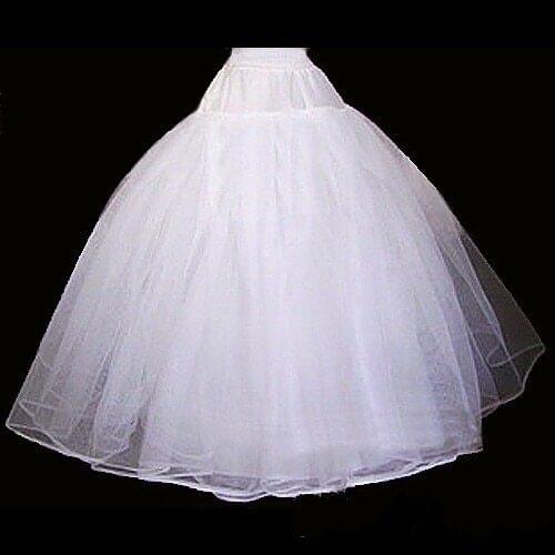 WOW BRIDAL Wedding Accessories 2021 Ball Gown Basic Petticoat for Wedding Dress White Long Underskirt for Girls Skirt