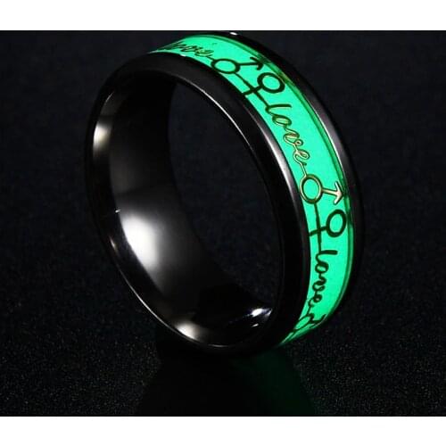 Stainless Steel Luminous Cock Ring Penis Sleeve Ring Delay Ejaculation Bondage Restraint Male Chastity Device BDSM Sex Toy Men