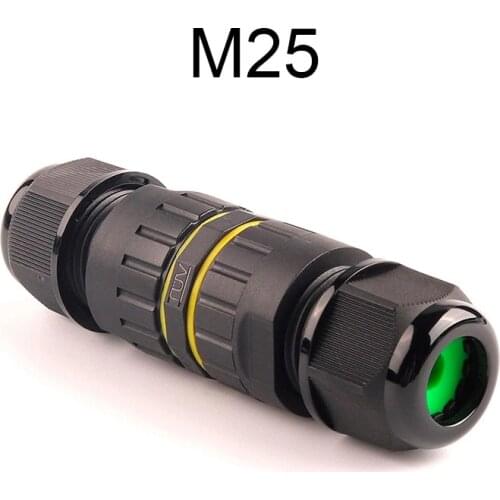 IP68 Waterproof Connector M25 40A/400V 2/3/4/5Pin Electrical Terminal Adapter Power Cable Conector Junction Box for Outdoor Led