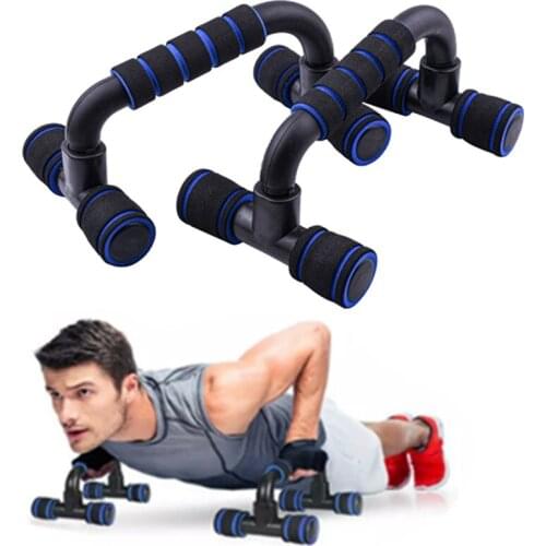 1pair I-shaped Push-up Rack Fitness Equipment Hand Sponge Grip Bars Muscle Training Push Up Bar Chest Home Gym Body Building H02