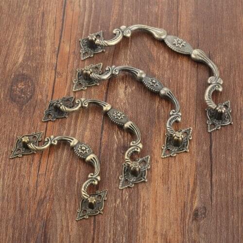 1Pc 72/82/94/128mm Furniture Handles Cabinet Knobs and Handles Drawer Kitchen Wood Box Pull Cupboard Handle with Screws