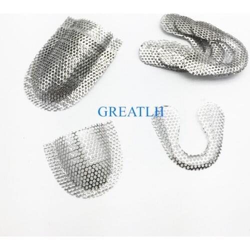 10Pcs Dental Impression Tray Dental Net Strengthen Stainless steel Metal net dental lab materials