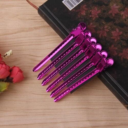 12Pcs/Set Metal Duck Mouth Hair Clips Hairdressing Salon Clamps Styling Tools