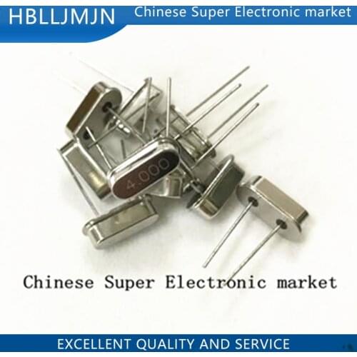 20PCS Crystal Oscillator Crystal Resonator 4MHz 4M 4.000MHz 4.000M 4.000 49S HC-49S DIP-2 Passive crystal Quartz