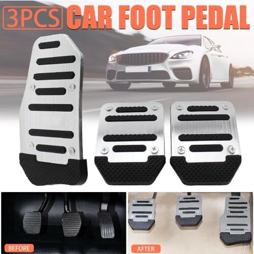 3PC Universal Non Slip Car Pedal Cover Manual Transmission Brake Clutch Accelerator Antiskid Foot Treadle Car Accessories Parts