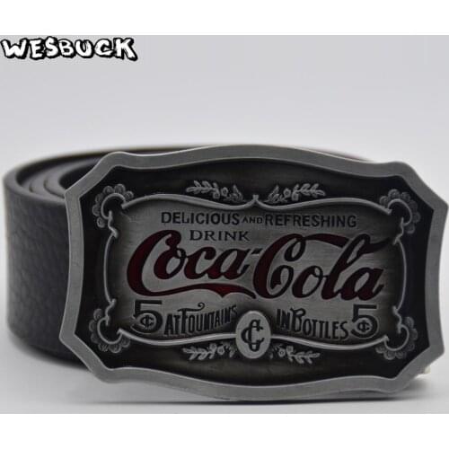 5 PCS MOQ WesBuck Brand Fashion Casual Belt Buckle Metal Western Cowboy Belt Buckle WIth PU Belt Holiday gifts Hebillas