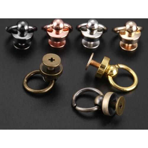 5x Bags Metal Rivet Nail Buckle Swivel Screw Button Handbag Chain Leather Craft Clothing Bag Decorations conchos for leather