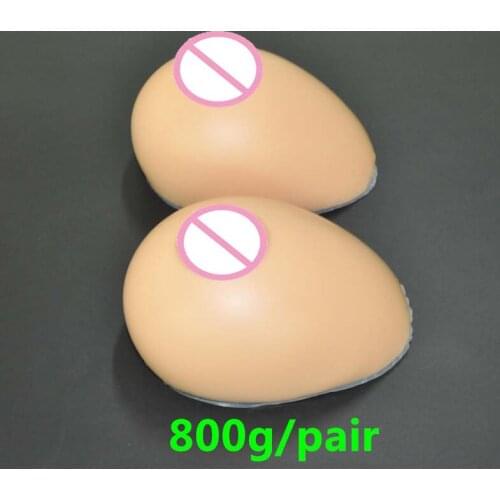 800g/pair C cup Tan Realistic Silicone Breast Form Silicone Fake breasts Tits Enhancer Boobs Pads enlargement Bra inset pads