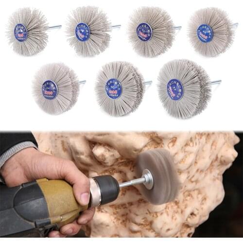 Abrasive Wire Grinding Flower Head Abrasive Nylon Wheel Brush Woodwork Polishing Brush Bench Grinder