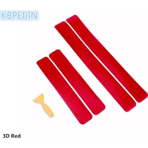 Car Styling Auto Carbon Fiber Door Sill Scuff Anti-Scratch Sticker for Audi a4 a3 q5 q7 a5 b6 b8 a6 c5 b7 c6 accessories